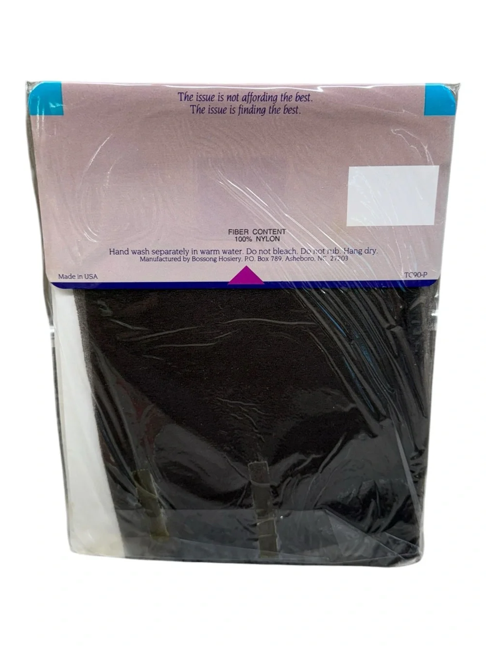 Vintage Town & Country Ultra Sheer Pantyhose 100% Nylon Tall Off Black 525